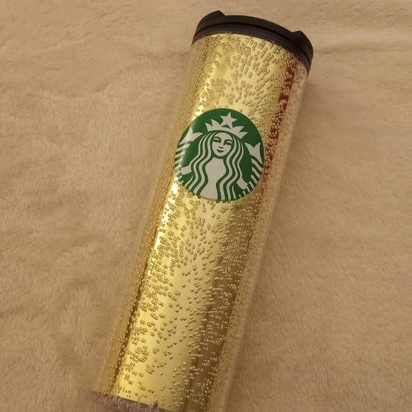 Starbucks Other - Starbucks Gold Holiday Bubble Tumbler